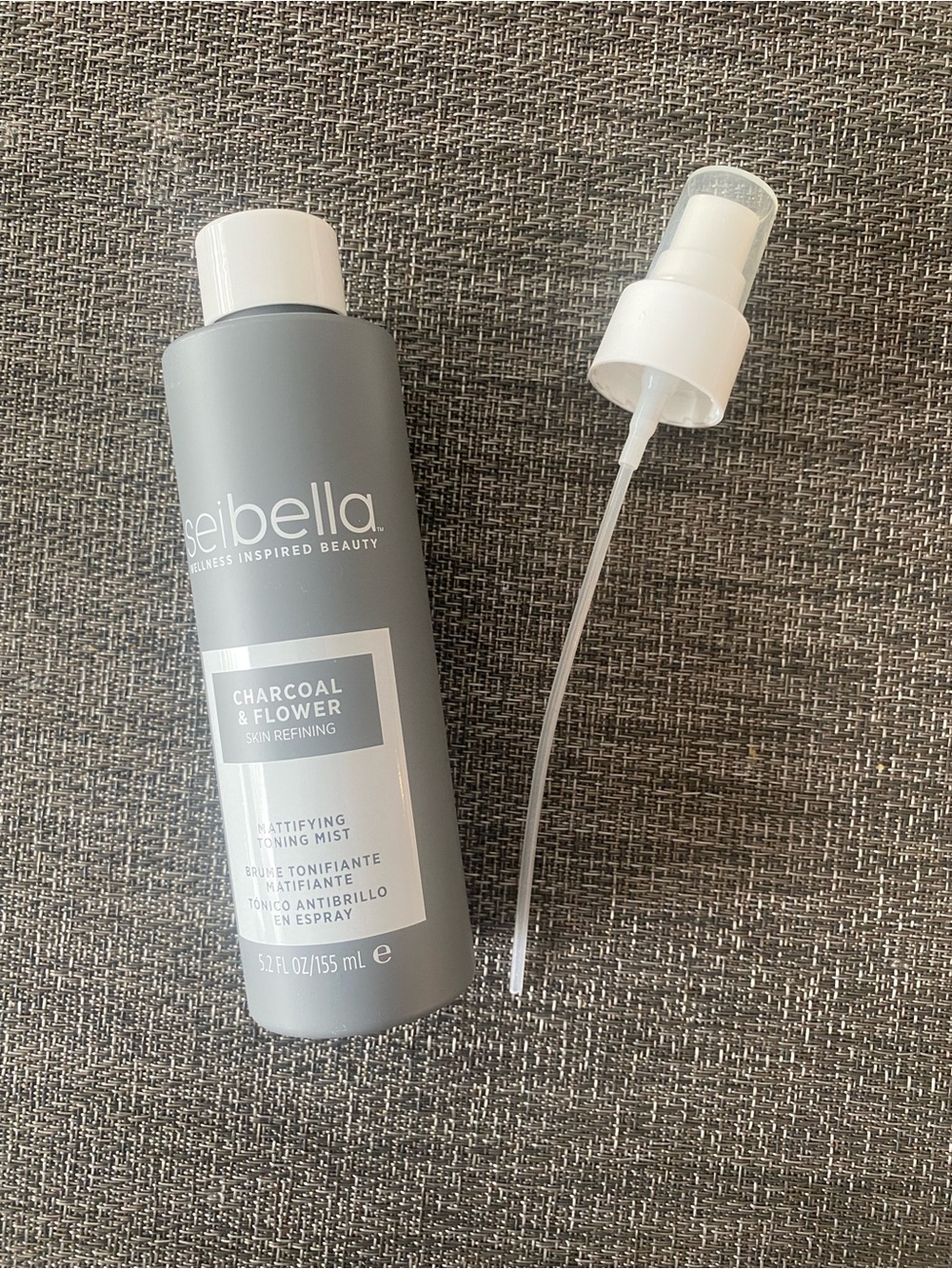 Seibella Charcoal & Flower Skin Refining Mattifying Toner Mist Spray 5.2 oz